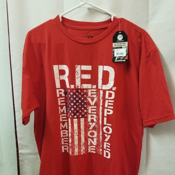 RED tshirt, Remember Everyone Deployed - Picture 1 of 1